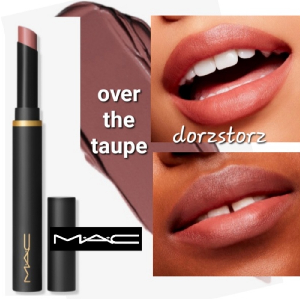 MAC Powder Kiss Velvet Blur Slim Stick Lipstick *OVER THE TAUPE* / .07 oz / NIB